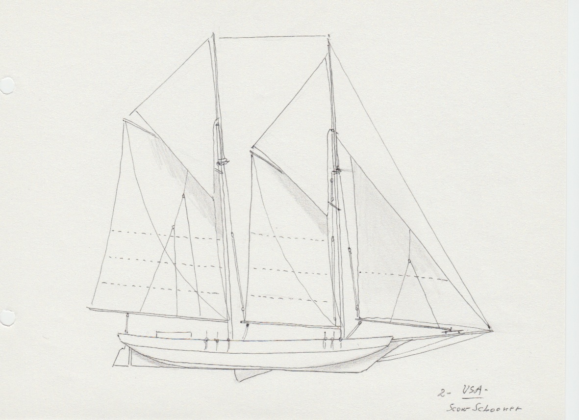 194 USA - Scow Schooner